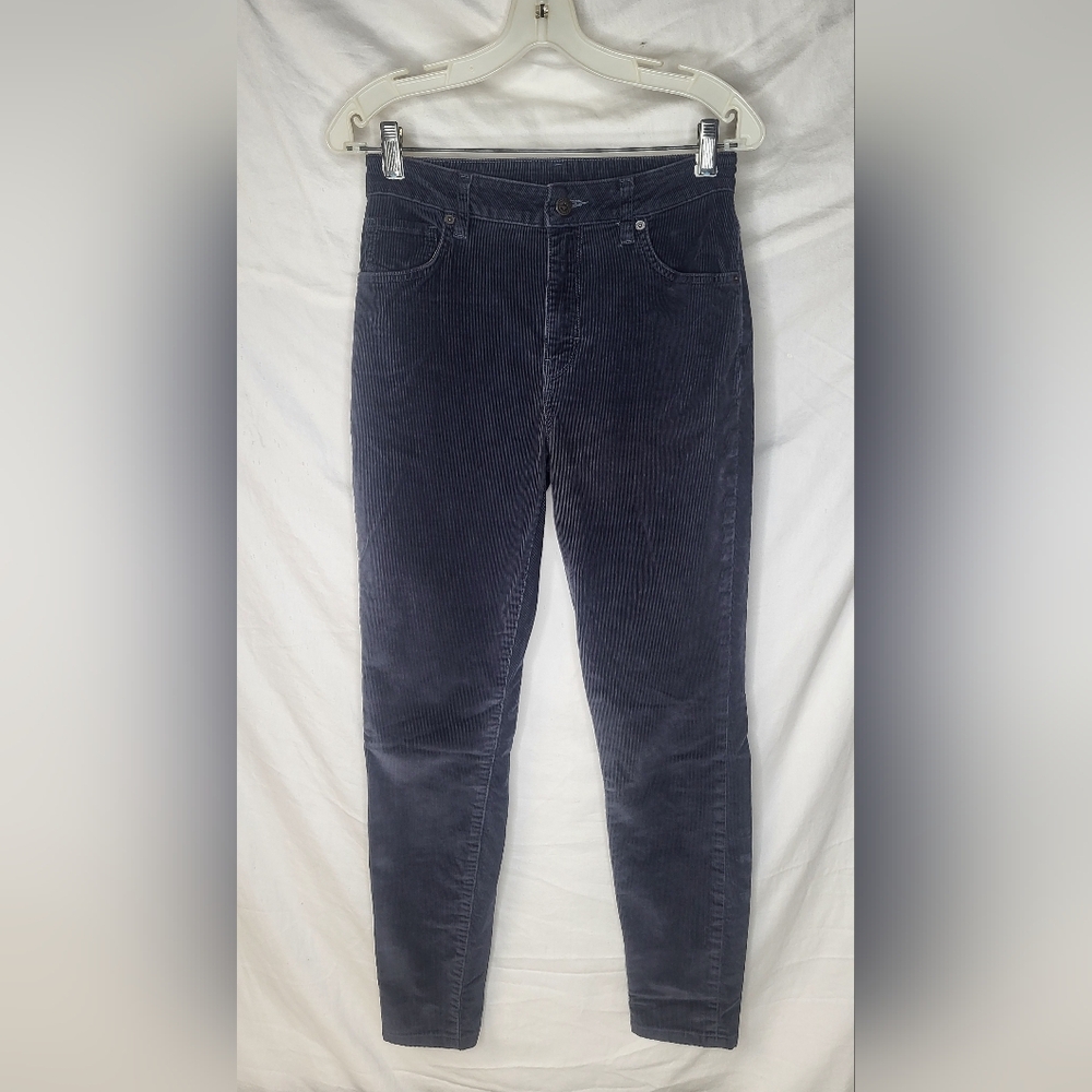 Patagonia Organic Cotton Fitted Corduroy Pants In Forge Grey Size 8